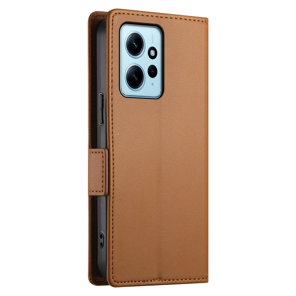 Xiaomi Redmi Note 12 4G Global Magnetic Leather Wallet Case with Card Slots, Stand Function & Full Protection