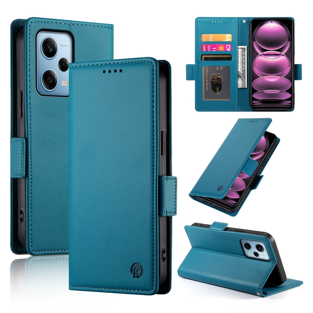 Xiaomi Redmi Note 12 Pro Speed Magnetic Leather Wallet Case with Card Slots, Stand Function & Full Protection