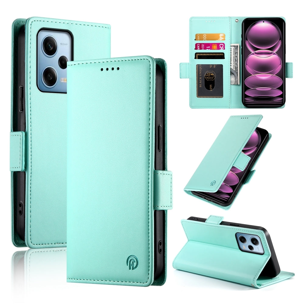 Xiaomi Redmi Note 12 Pro Speed Magnetic Leather Wallet Case with Card Slots, Stand Function & Full Protection