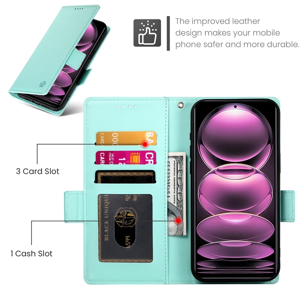 Xiaomi Redmi Note 12 Pro Speed Magnetic Leather Wallet Case with Card Slots, Stand Function & Full Protection