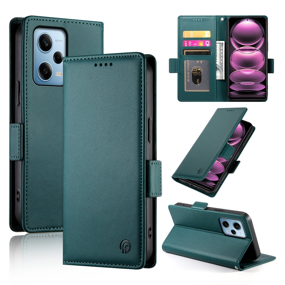 Xiaomi Redmi Note 12 Pro Speed Magnetic Leather Wallet Case with Card Slots, Stand Function & Full Protection
