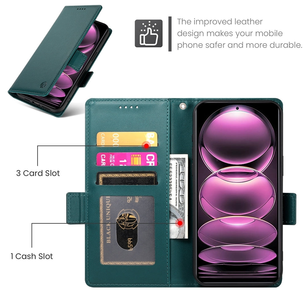 Xiaomi Redmi Note 12 Pro Speed Magnetic Leather Wallet Case with Card Slots, Stand Function & Full Protection