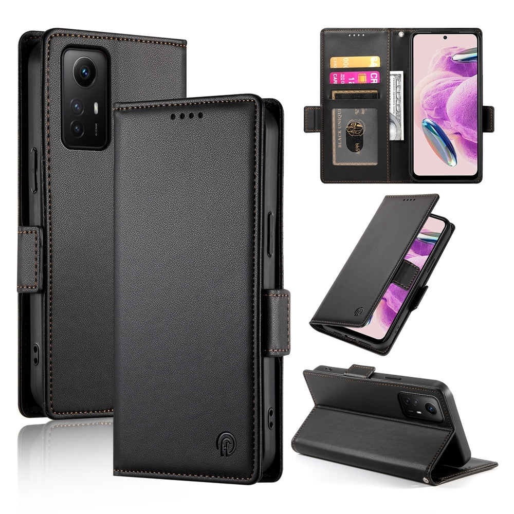Xiaomi Redmi Note 12S 4G Magnetic Leather Wallet Case with Card Slots, Stand Function & Full Protection