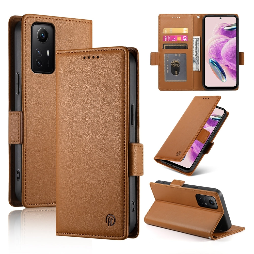 Xiaomi Redmi Note 12S 4G Magnetic Leather Wallet Case with Card Slots, Stand Function & Full Protection