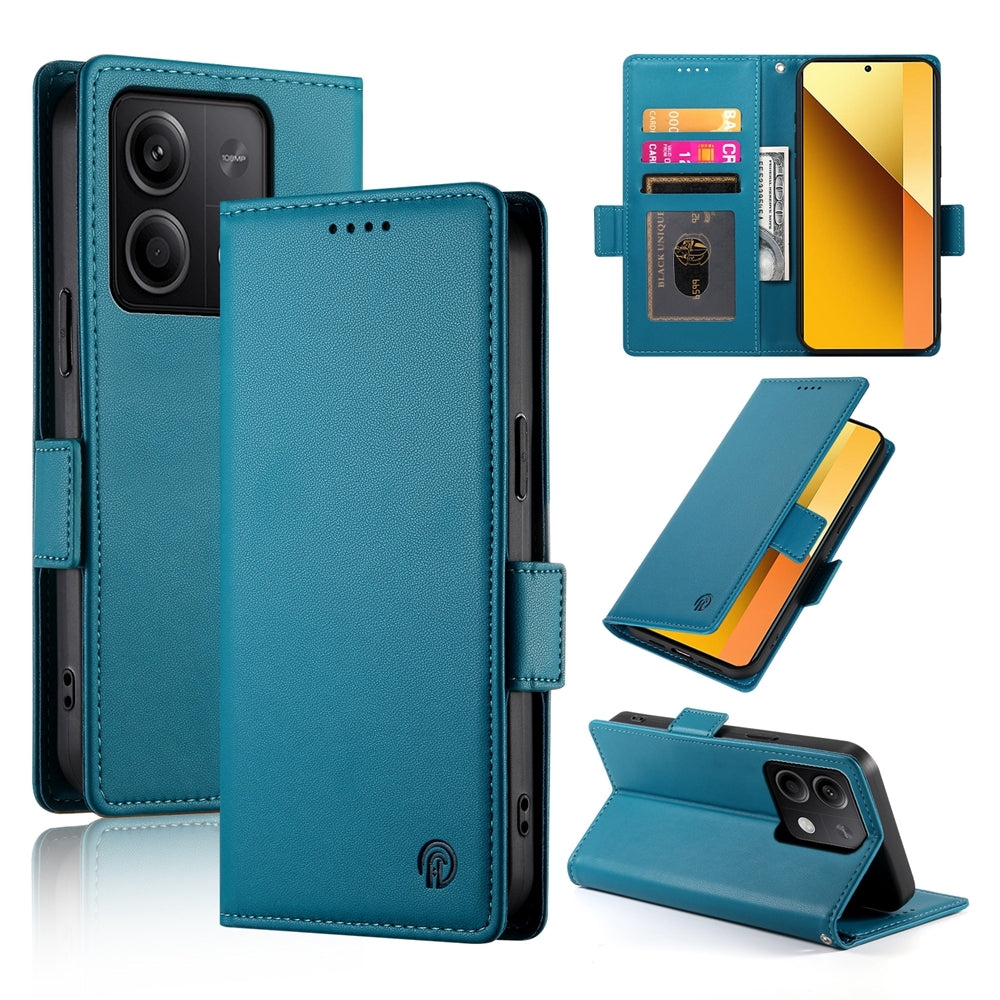 Xiaomi Redmi Note 13 5G Magnetic Leather Wallet Case with Card Slots, Stand Function & Full Protection