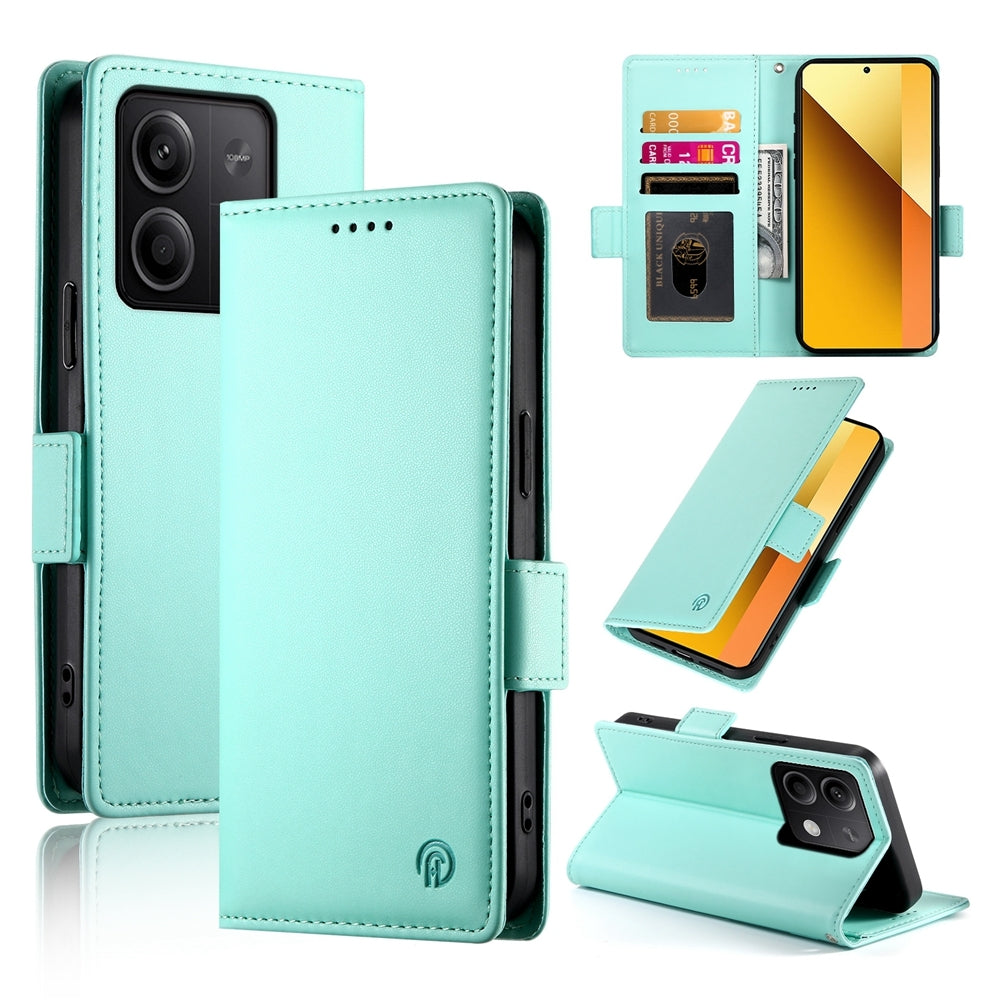 Xiaomi Redmi Note 13 5G Magnetic Leather Wallet Case with Card Slots, Stand Function & Full Protection
