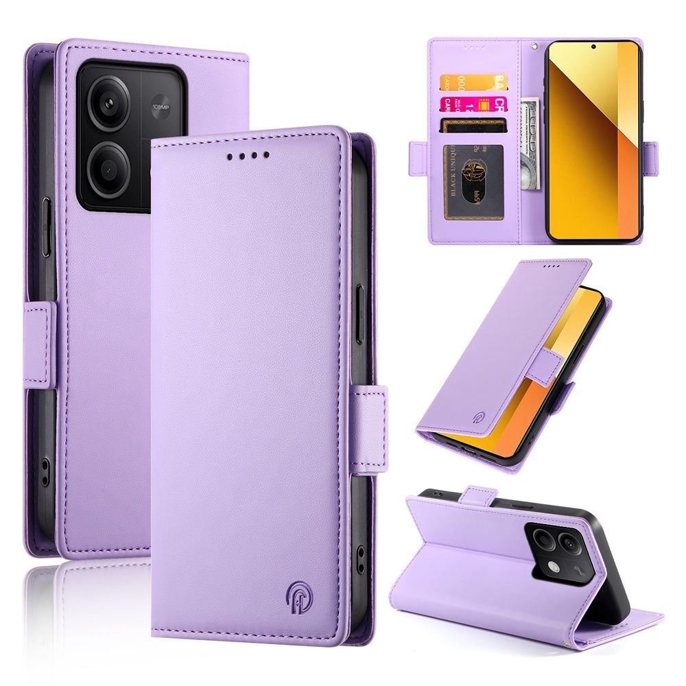 Xiaomi Redmi Note 13 5G Magnetic Leather Wallet Case with Card Slots, Stand Function & Full Protection
