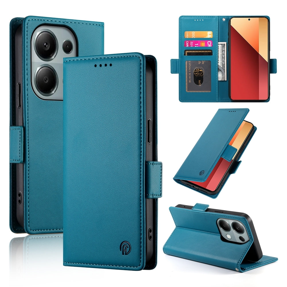Xiaomi Redmi Note 13 Pro 4G Magnetic Leather Wallet Case with Card Slots, Stand Function & Full Protection