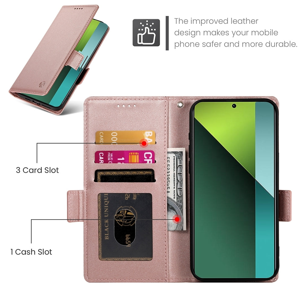 Xiaomi Redmi Note 13 Pro 5G Magnetic Leather Wallet Case with Card Slots, Stand Function & Full Protection