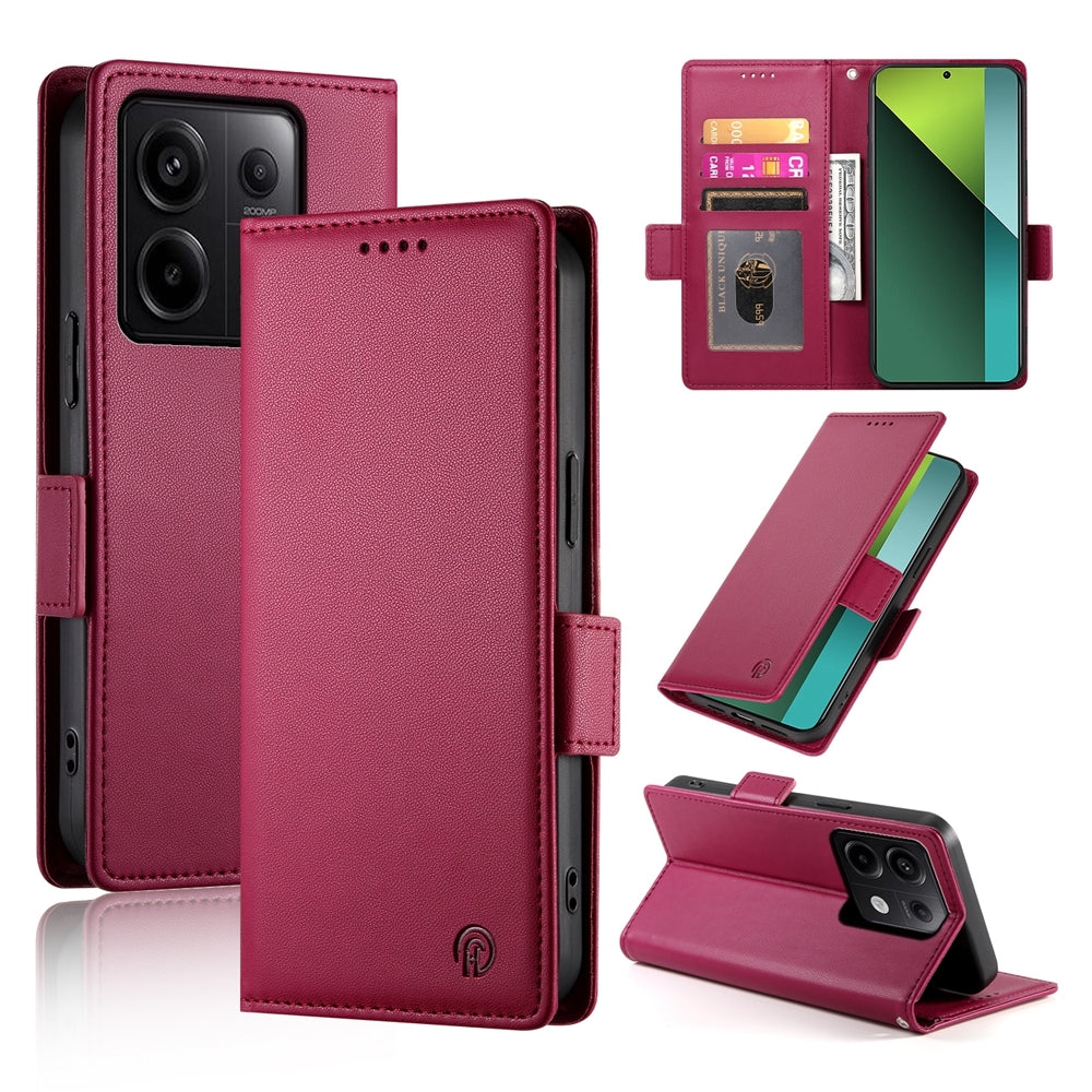 Xiaomi Redmi Note 13 Pro 5G Magnetic Leather Wallet Case with Card Slots, Stand Function & Full Protection