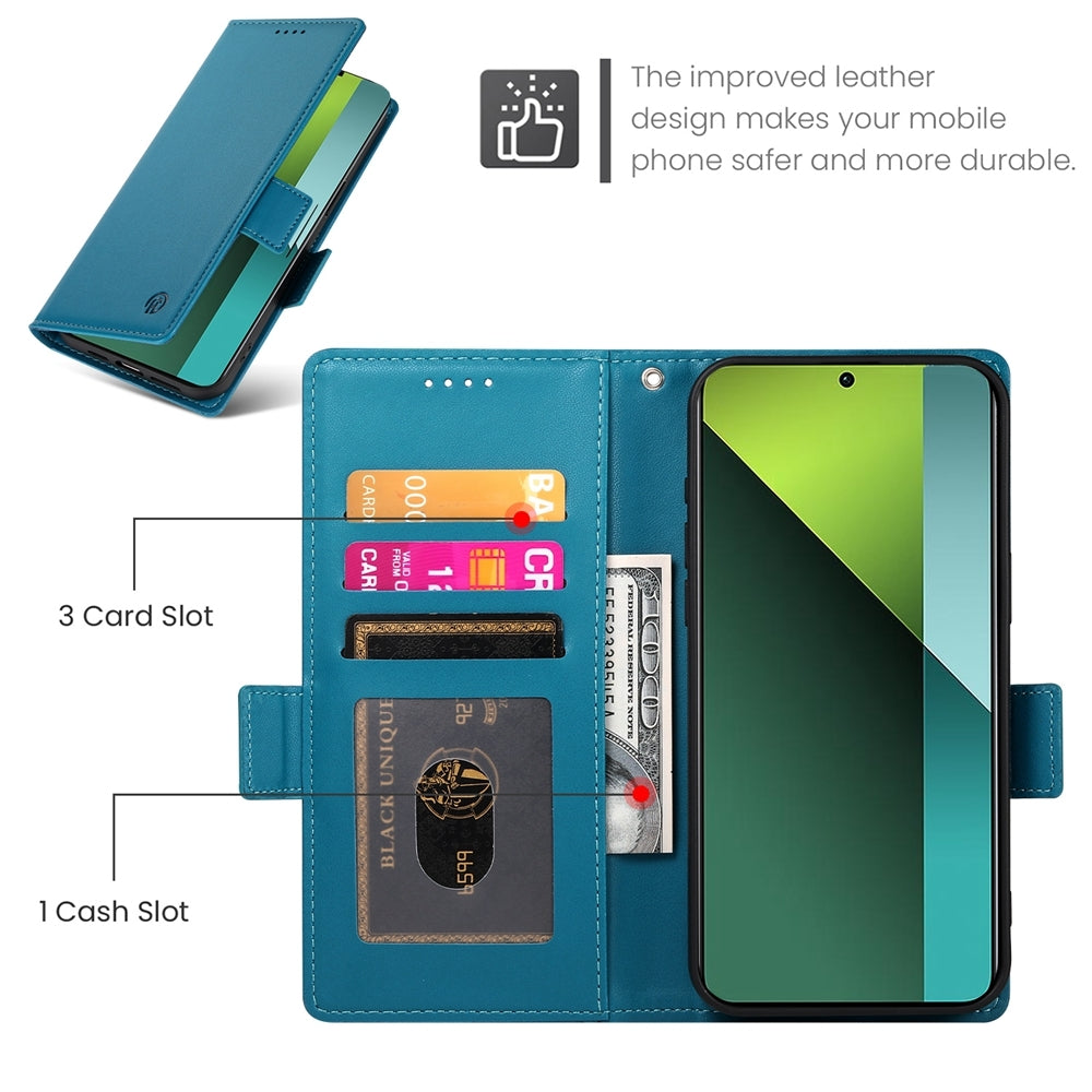 Xiaomi Redmi Note 13 Pro 5G Magnetic Leather Wallet Case with Card Slots, Stand Function & Full Protection