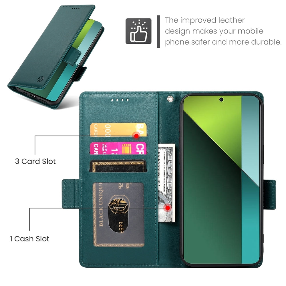 Xiaomi Redmi Note 13 Pro 5G Magnetic Leather Wallet Case with Card Slots, Stand Function & Full Protection