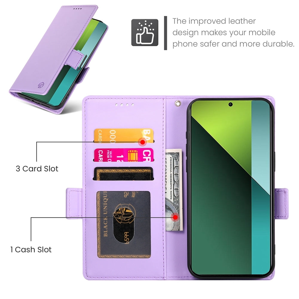 Xiaomi Redmi Note 13 Pro 5G Magnetic Leather Wallet Case with Card Slots, Stand Function & Full Protection