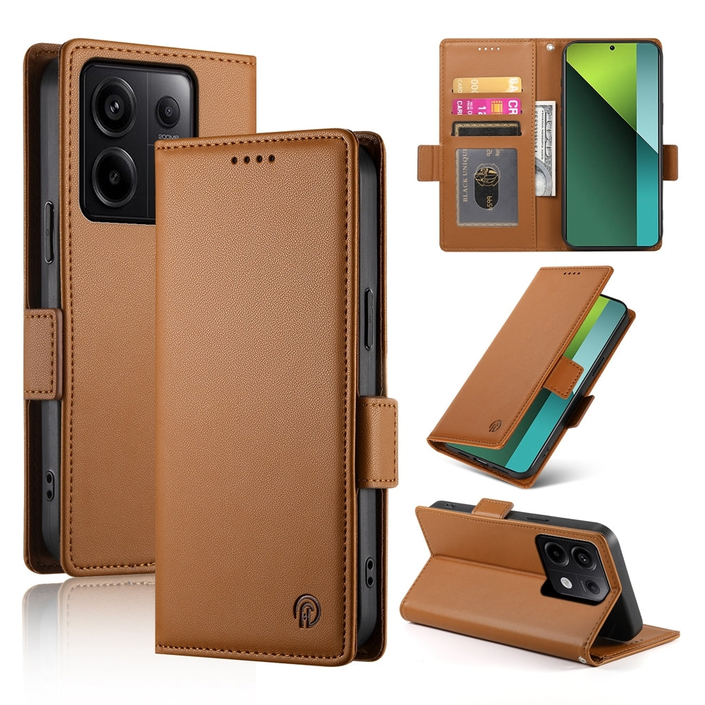 Xiaomi Redmi Note 13 Pro 5G Magnetic Leather Wallet Case with Card Slots, Stand Function & Full Protection