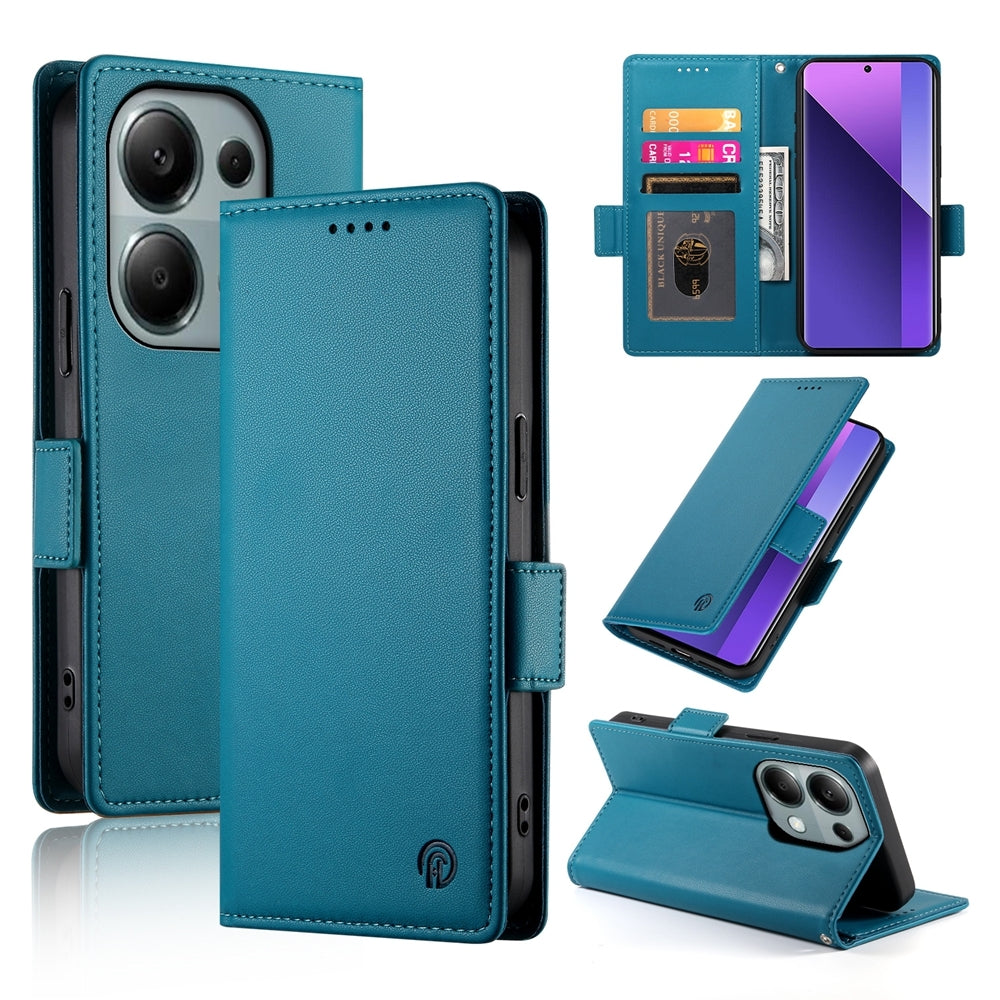 Xiaomi Redmi Note 13 Pro+ Magnetic Leather Wallet Case with Card Slots, Stand Function & Full Protection