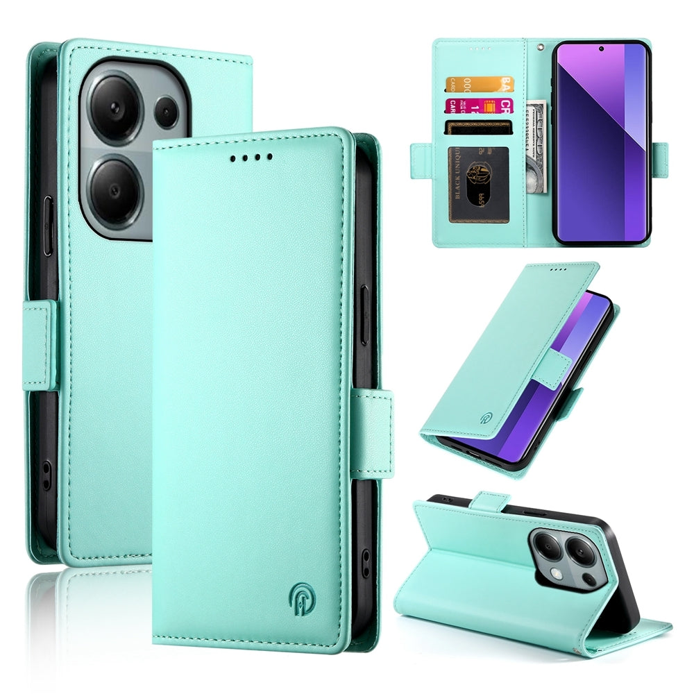 Xiaomi Redmi Note 13 Pro+ Magnetic Leather Wallet Case with Card Slots, Stand Function & Full Protection