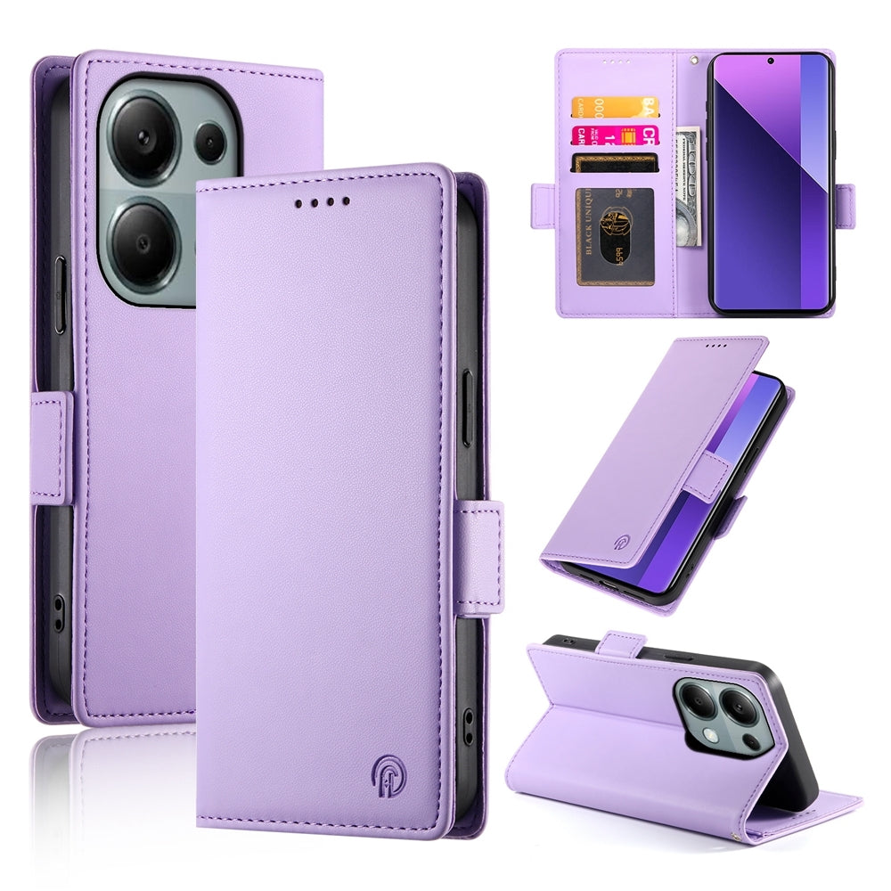 Xiaomi Redmi Note 13 Pro+ Magnetic Leather Wallet Case with Card Slots, Stand Function & Full Protection