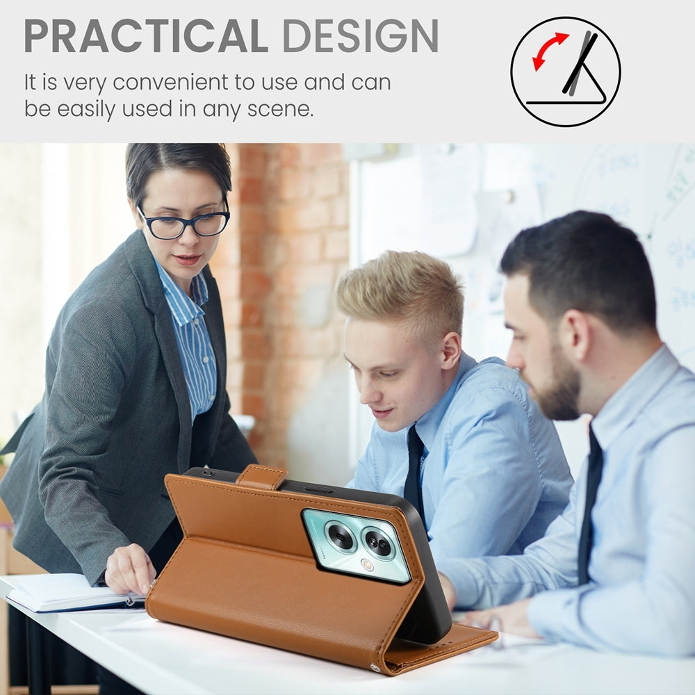 OPPO A79 5G Magnetic Leather Wallet Case with Card Slots, Stand Function & Full Protection