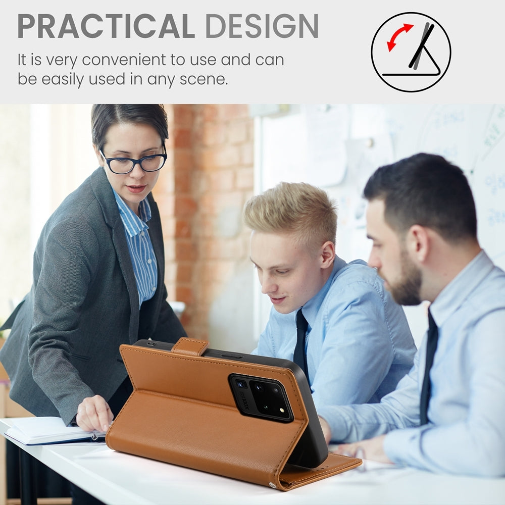 Samsung Galaxy S20 Ultra 5G Magnetic Leather Wallet Case with Card Slots, Stand Function & Full Protection