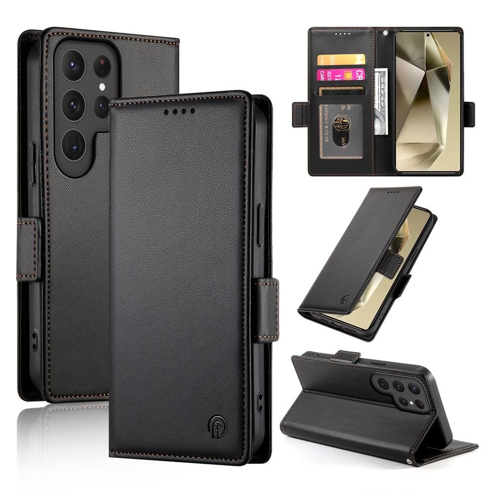 Samsung Galaxy S25 Ultra 5G Magnetic Leather Wallet Case with Card Slots, Stand Function & Full Protection