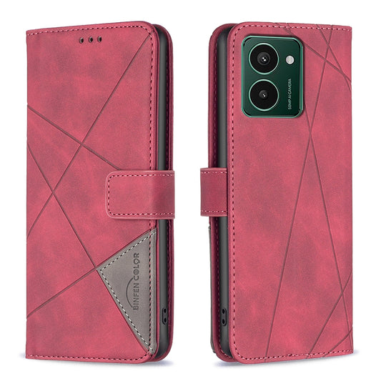 HMD Pulse PRO Rhombus Texture Leather Phone Case with Magnetic Buckle and Card Holder