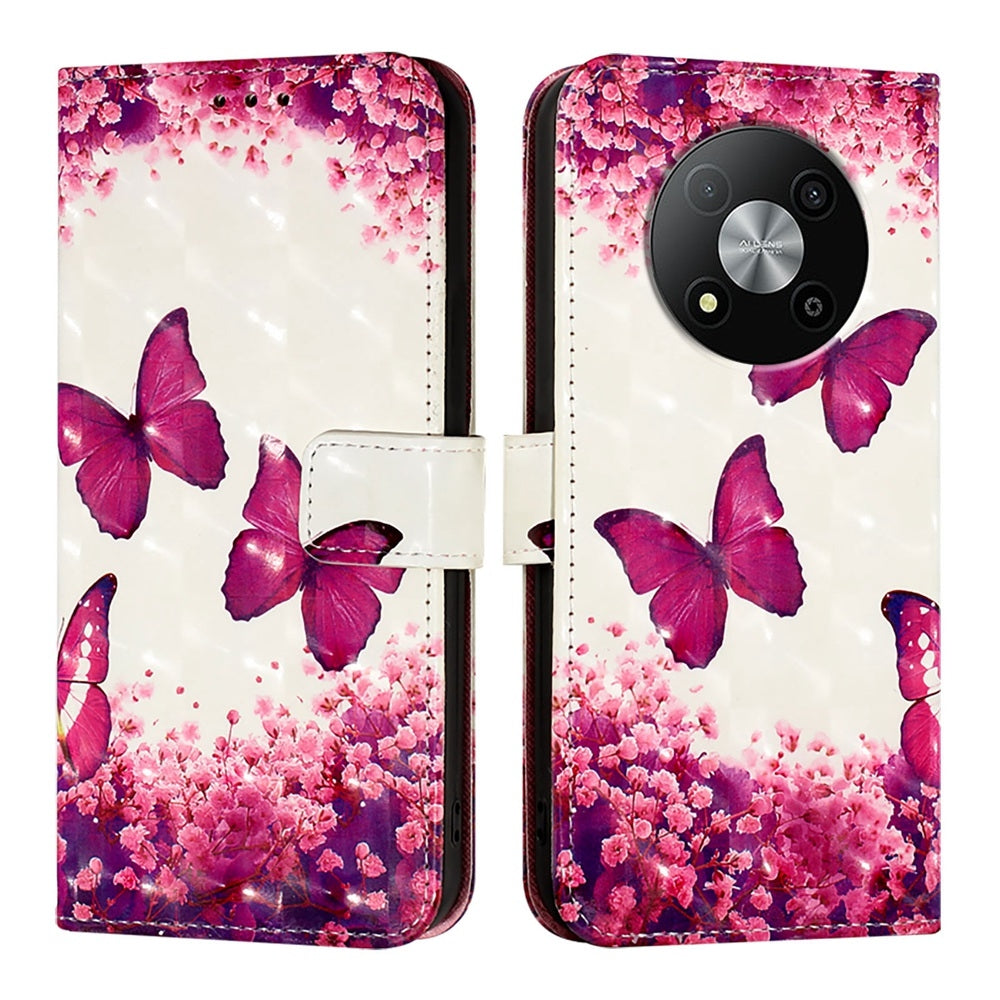 ZTE Blade A73 5G Leather Flip Phone Case with 3D Painted Design, Card Holder, Wallet & Stand Function - Durable Protection & Easy Access