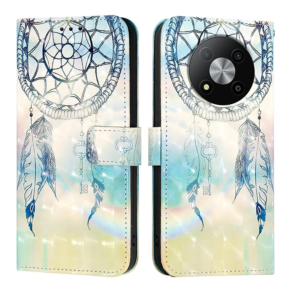 ZTE Blade A73 5G Leather Flip Phone Case with 3D Painted Design, Card Holder, Wallet & Stand Function - Durable Protection & Easy Access
