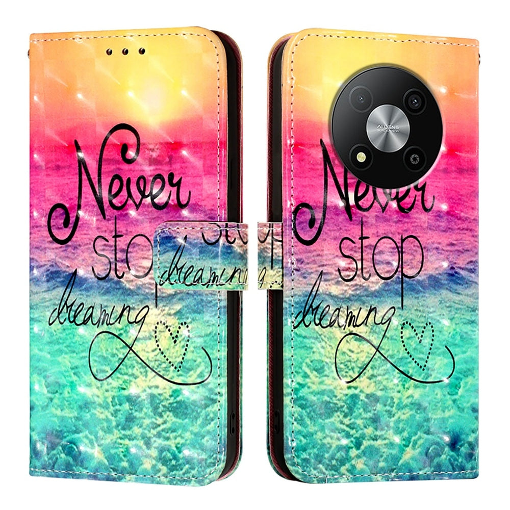 ZTE Blade A73 5G Leather Flip Phone Case with 3D Painted Design, Card Holder, Wallet & Stand Function - Durable Protection & Easy Access