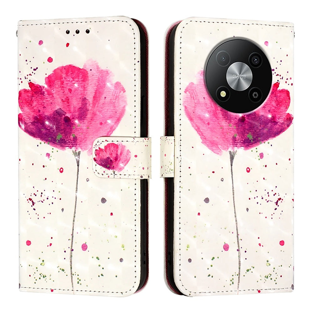 ZTE Blade A73 5G Leather Flip Phone Case with 3D Painted Design, Card Holder, Wallet & Stand Function - Durable Protection & Easy Access