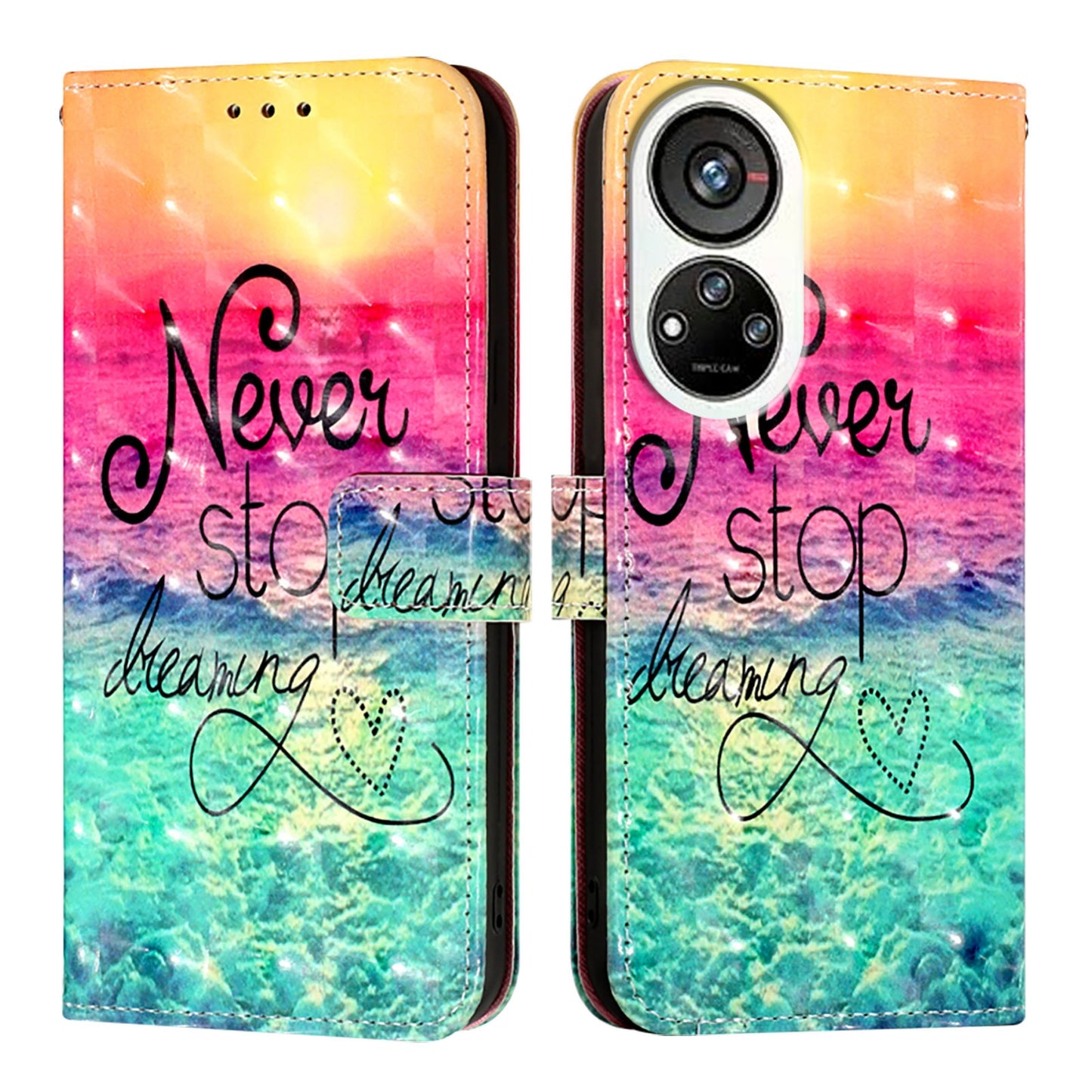 ZTE Blade V40s Leather Flip Phone Case with 3D Painted Design, Card Holder, Wallet & Stand Function - Durable Protection & Easy Access