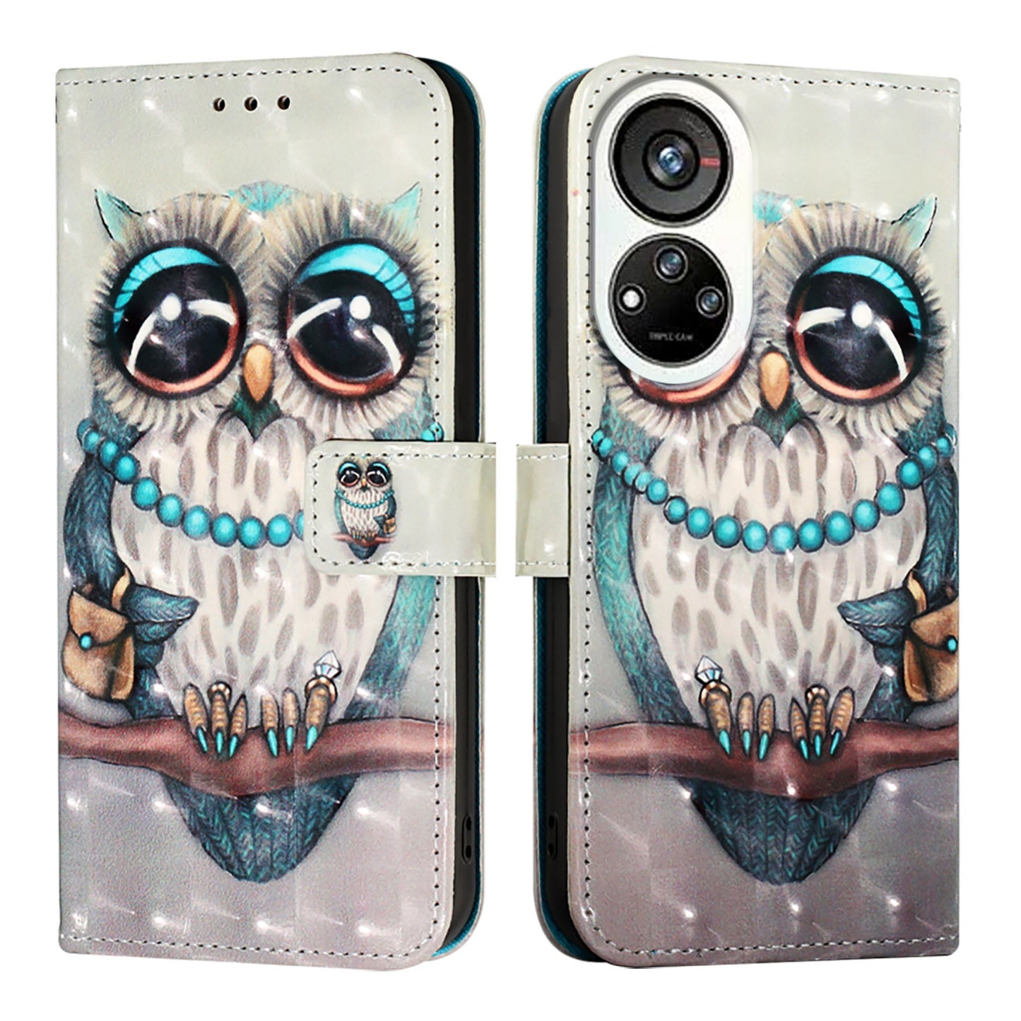 ZTE Blade V40s Leather Flip Phone Case with 3D Painted Design, Card Holder, Wallet & Stand Function - Durable Protection & Easy Access