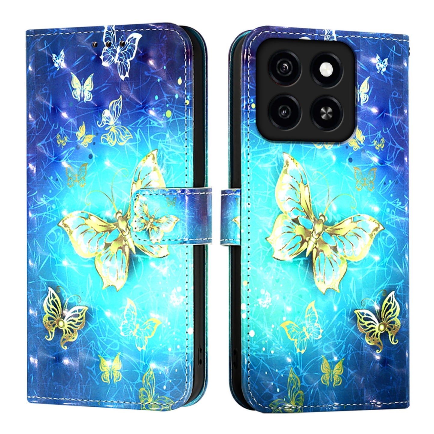 ZTE Blade A35 Leather Flip Phone Case with 3D Painted Design, Card Holder, Wallet & Stand Function - Durable Protection & Easy Access