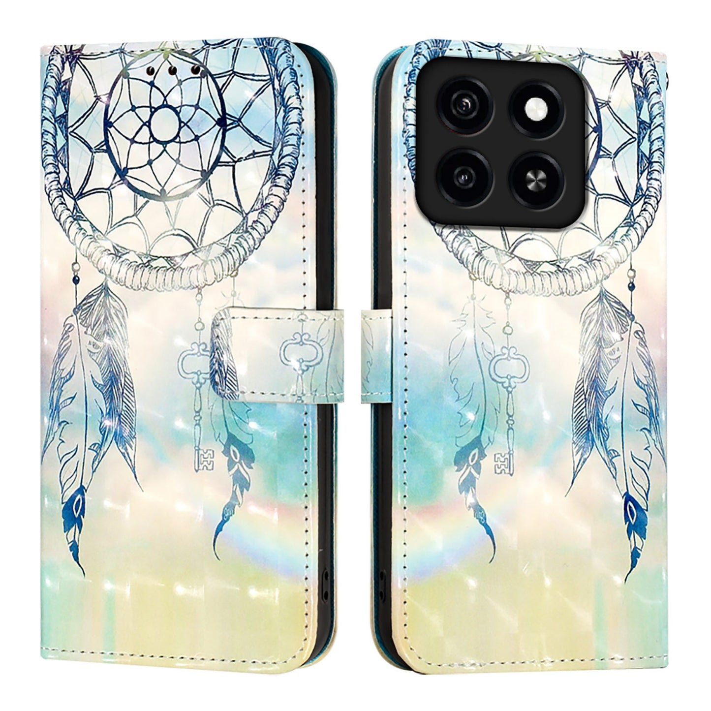 ZTE Blade A35 Leather Flip Phone Case with 3D Painted Design, Card Holder, Wallet & Stand Function - Durable Protection & Easy Access
