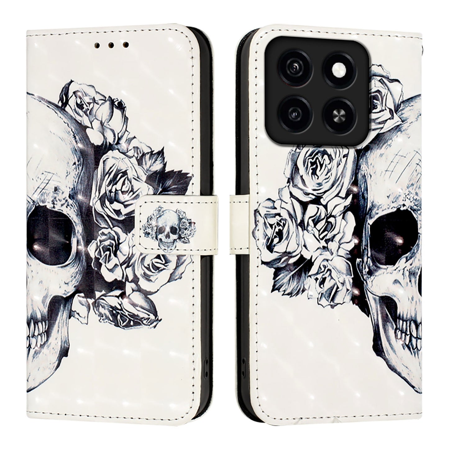 ZTE Blade A35 Leather Flip Phone Case with 3D Painted Design, Card Holder, Wallet & Stand Function - Durable Protection & Easy Access