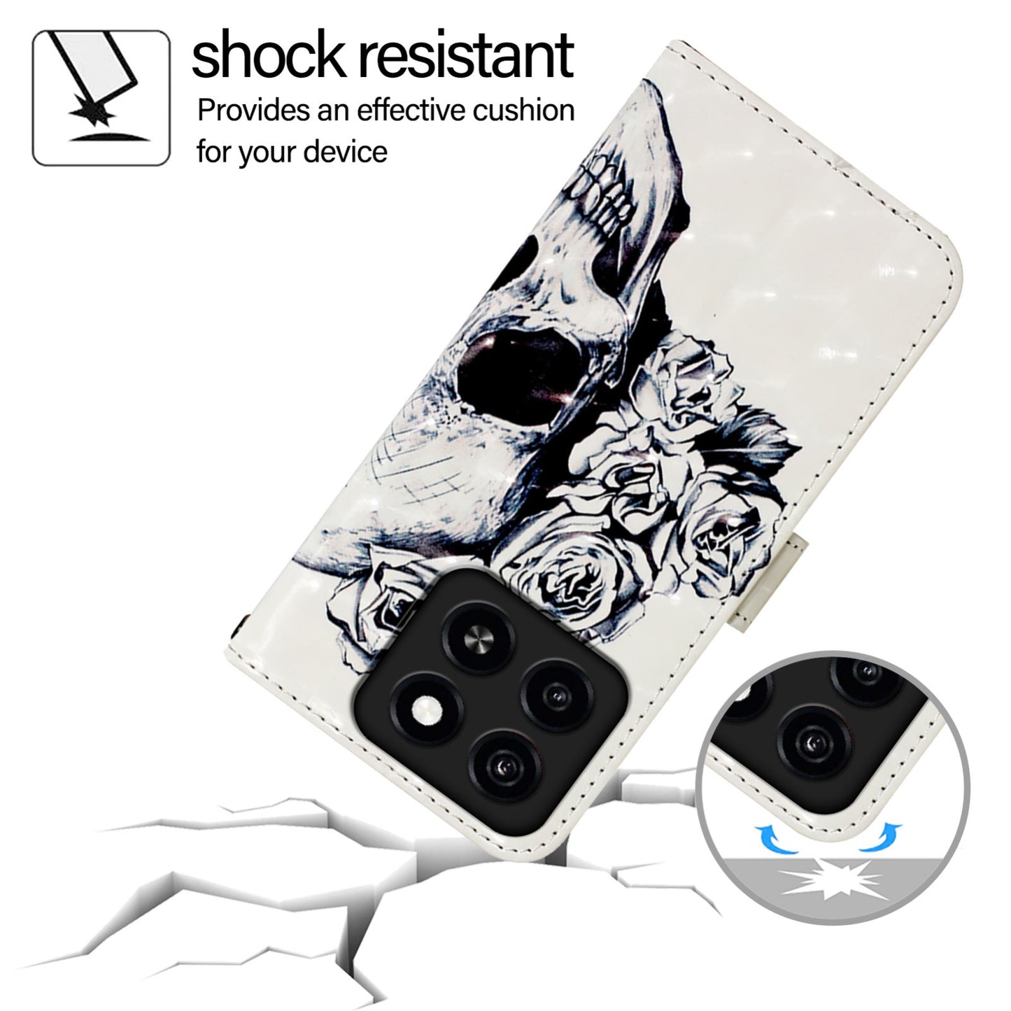 ZTE Blade A35 Leather Flip Phone Case with 3D Painted Design, Card Holder, Wallet & Stand Function - Durable Protection & Easy Access