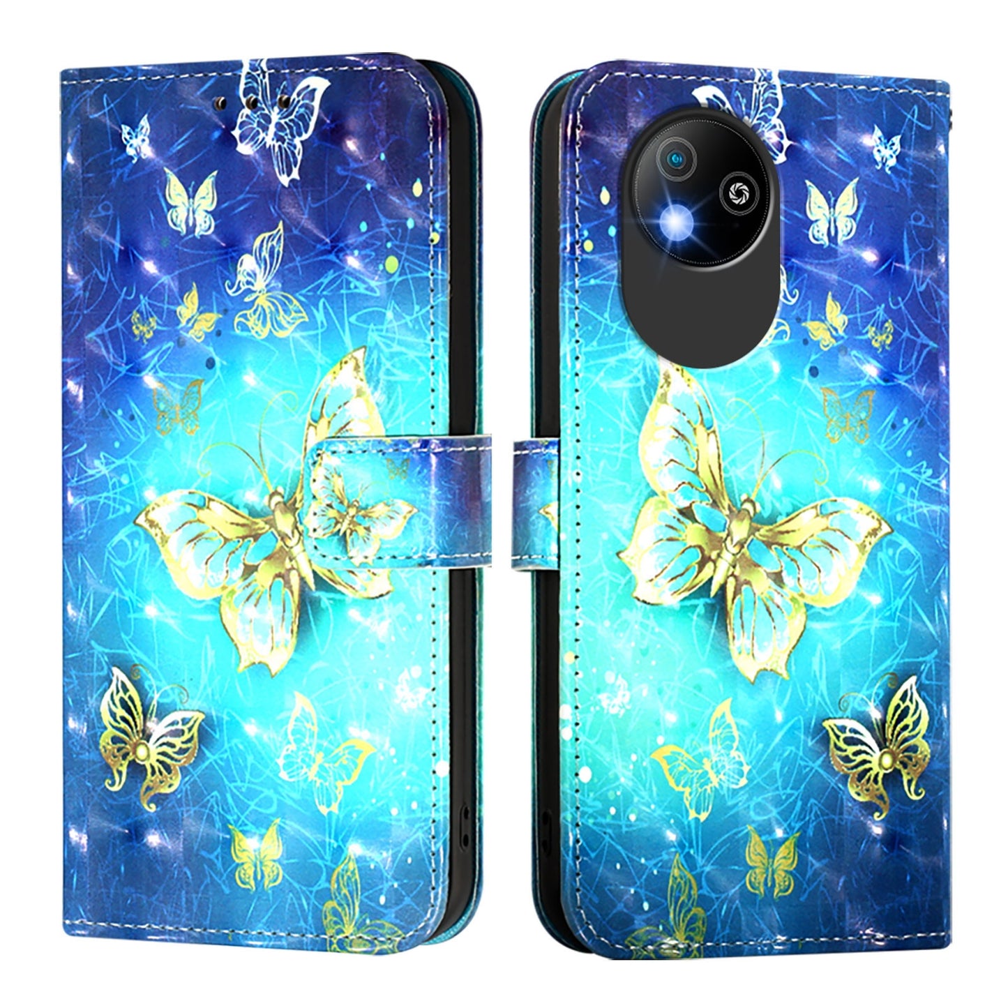 For ZTE A35 Core Leather Flip Phone Case with 3D Painted Design, Card Holder, Wallet & Stand Function - Durable Protection & Easy Access