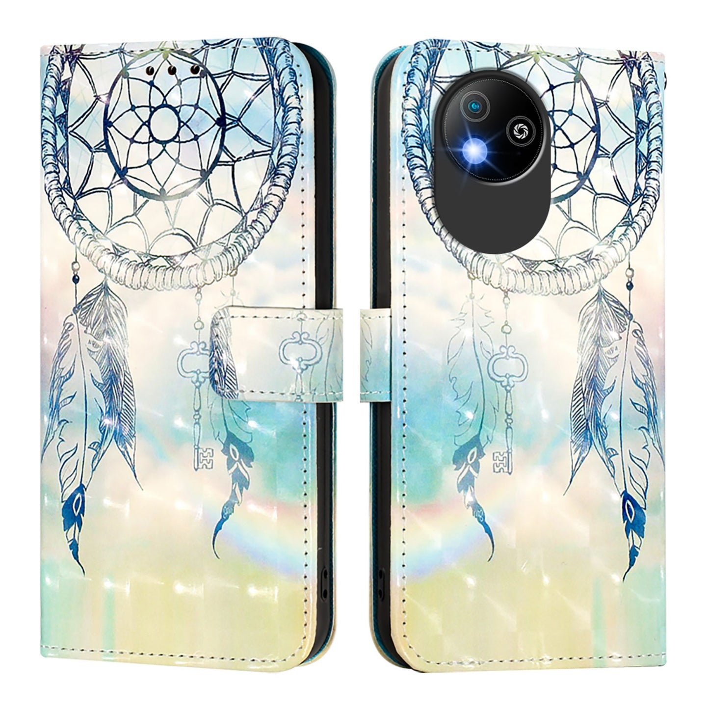 For ZTE Blade A35 Lite Leather Flip Phone Case with 3D Painted Design, Card Holder, Wallet & Stand Function - Durable Protection & Easy Access