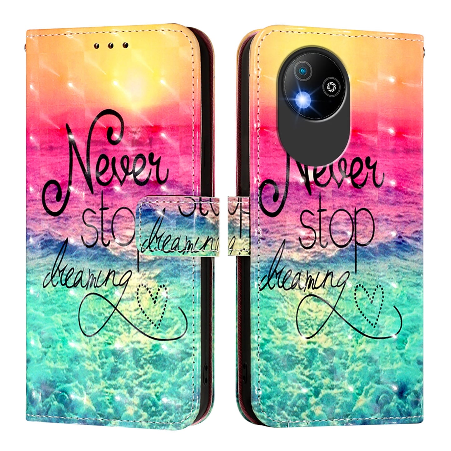 For ZTE Blade A35 Lite Leather Flip Phone Case with 3D Painted Design, Card Holder, Wallet & Stand Function - Durable Protection & Easy Access