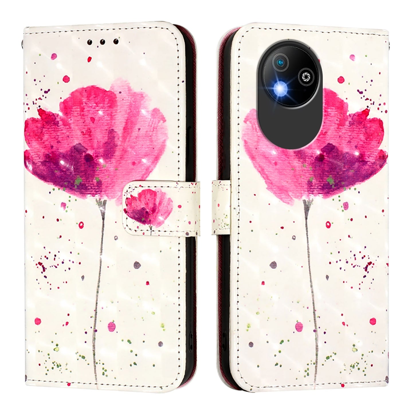 For ZTE Blade A35 Lite Leather Flip Phone Case with 3D Painted Design, Card Holder, Wallet & Stand Function - Durable Protection & Easy Access