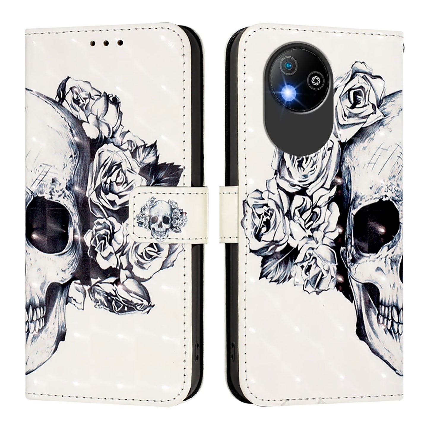 For ZTE Blade A35 Lite Leather Flip Phone Case with 3D Painted Design, Card Holder, Wallet & Stand Function - Durable Protection & Easy Access