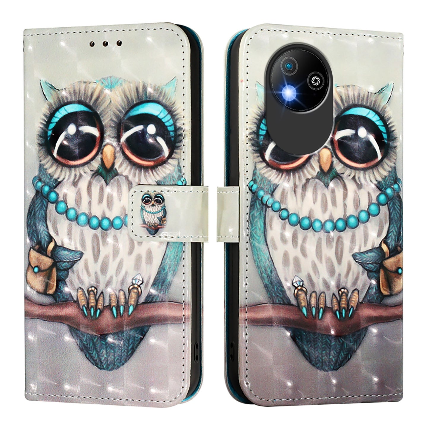 For ZTE Blade A35 Lite Leather Flip Phone Case with 3D Painted Design, Card Holder, Wallet & Stand Function - Durable Protection & Easy Access