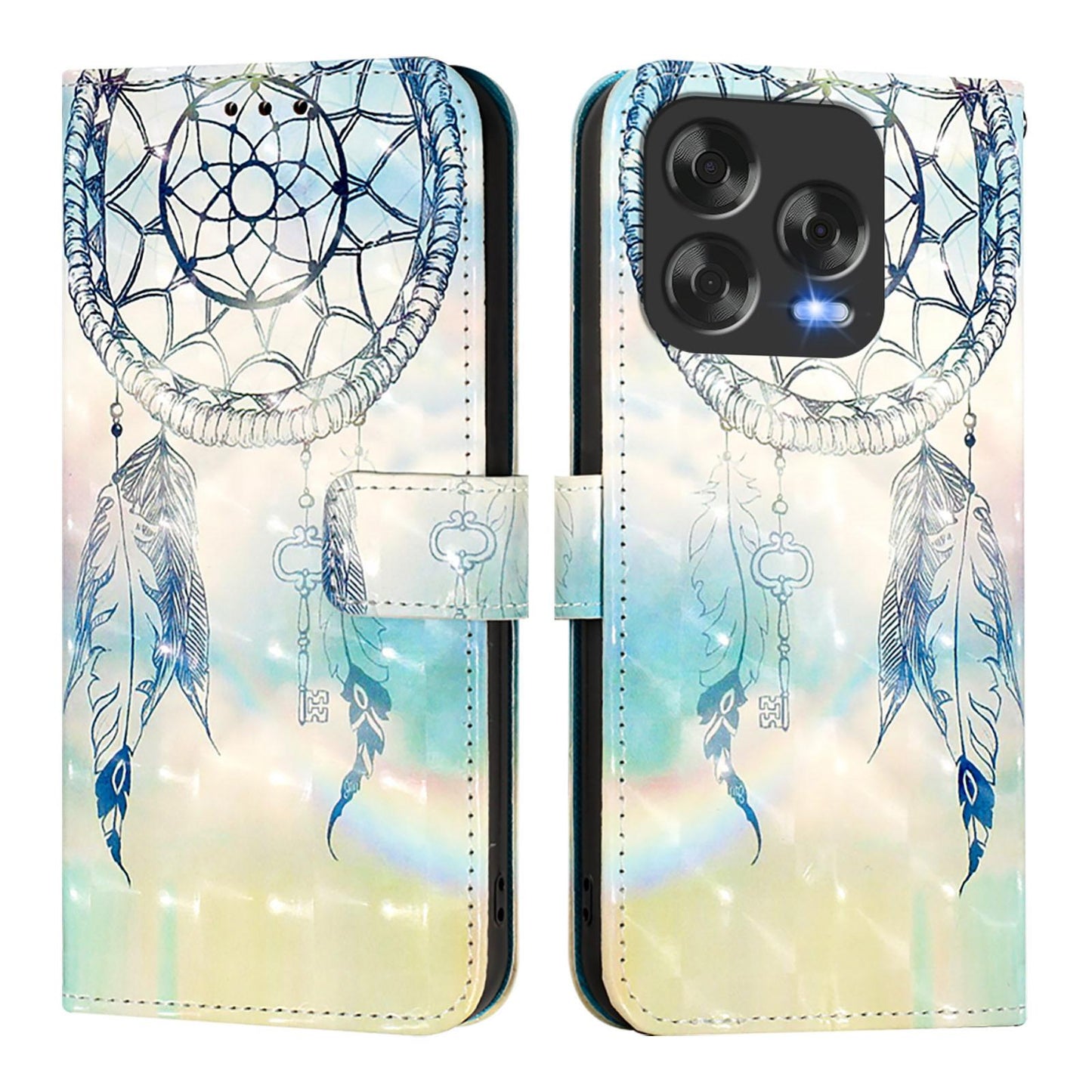 ZTE Blade V70 Design Leather Flip Phone Case with 3D Painted Design, Card Holder, Wallet & Stand Function - Durable Protection & Easy Access