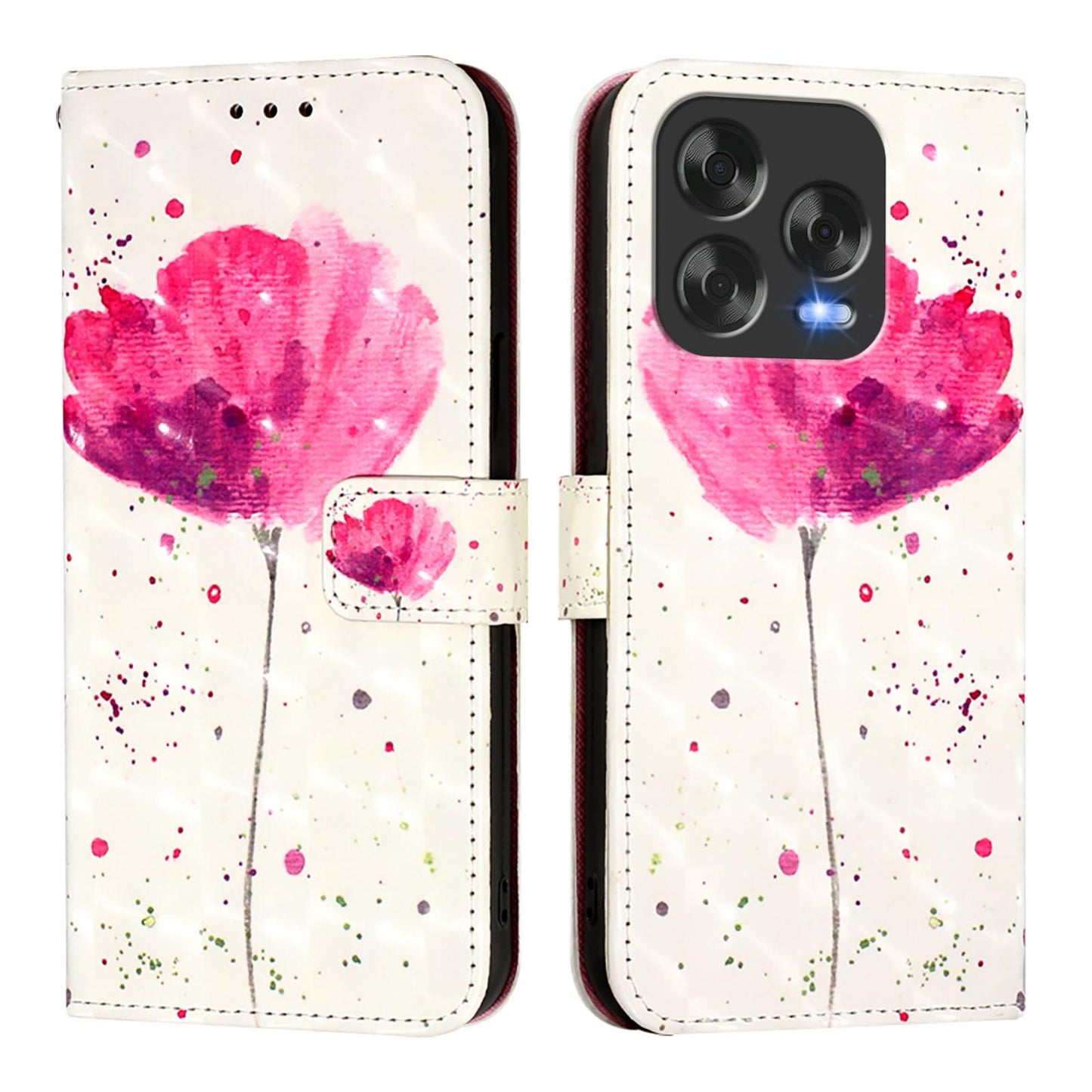 ZTE Blade V70 Design Leather Flip Phone Case with 3D Painted Design, Card Holder, Wallet & Stand Function - Durable Protection & Easy Access