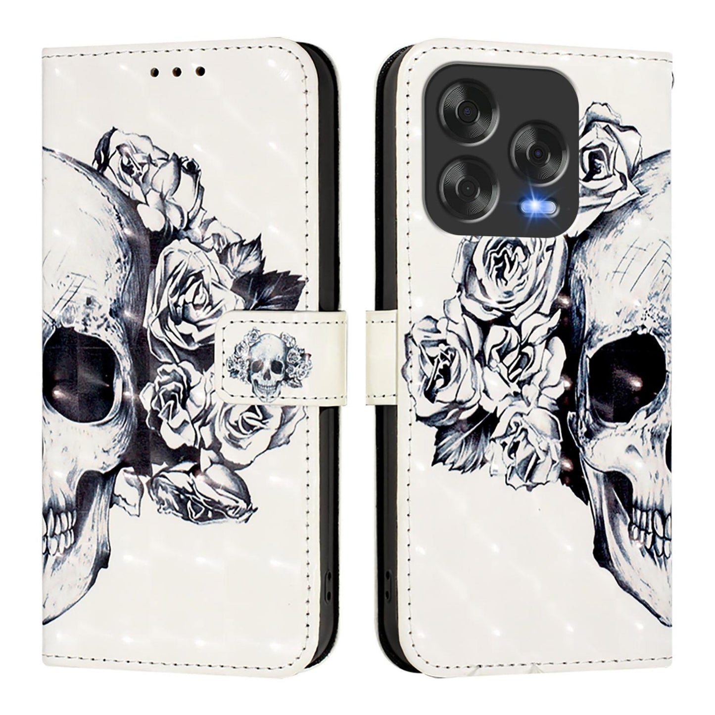 ZTE Blade V70 Design Leather Flip Phone Case with 3D Painted Design, Card Holder, Wallet & Stand Function - Durable Protection & Easy Access