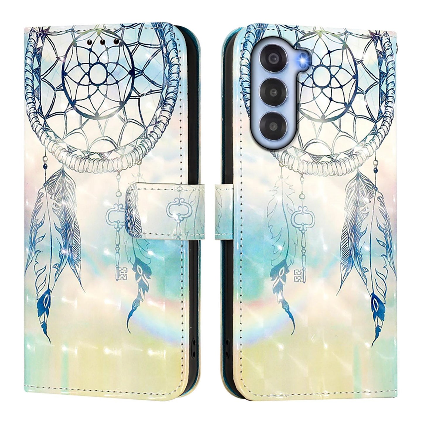 ZTE nubia S 5G A403ZT Leather Flip Phone Case with 3D Painted Design, Card Holder, Wallet & Stand Function - Durable Protection & Easy Access