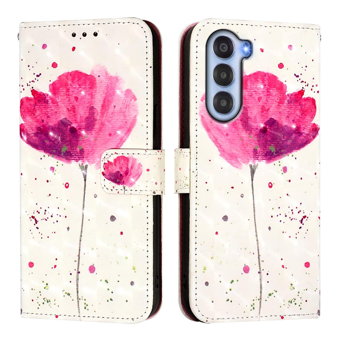 ZTE nubia S 5G A403ZT Leather Flip Phone Case with 3D Painted Design, Card Holder, Wallet & Stand Function - Durable Protection & Easy Access
