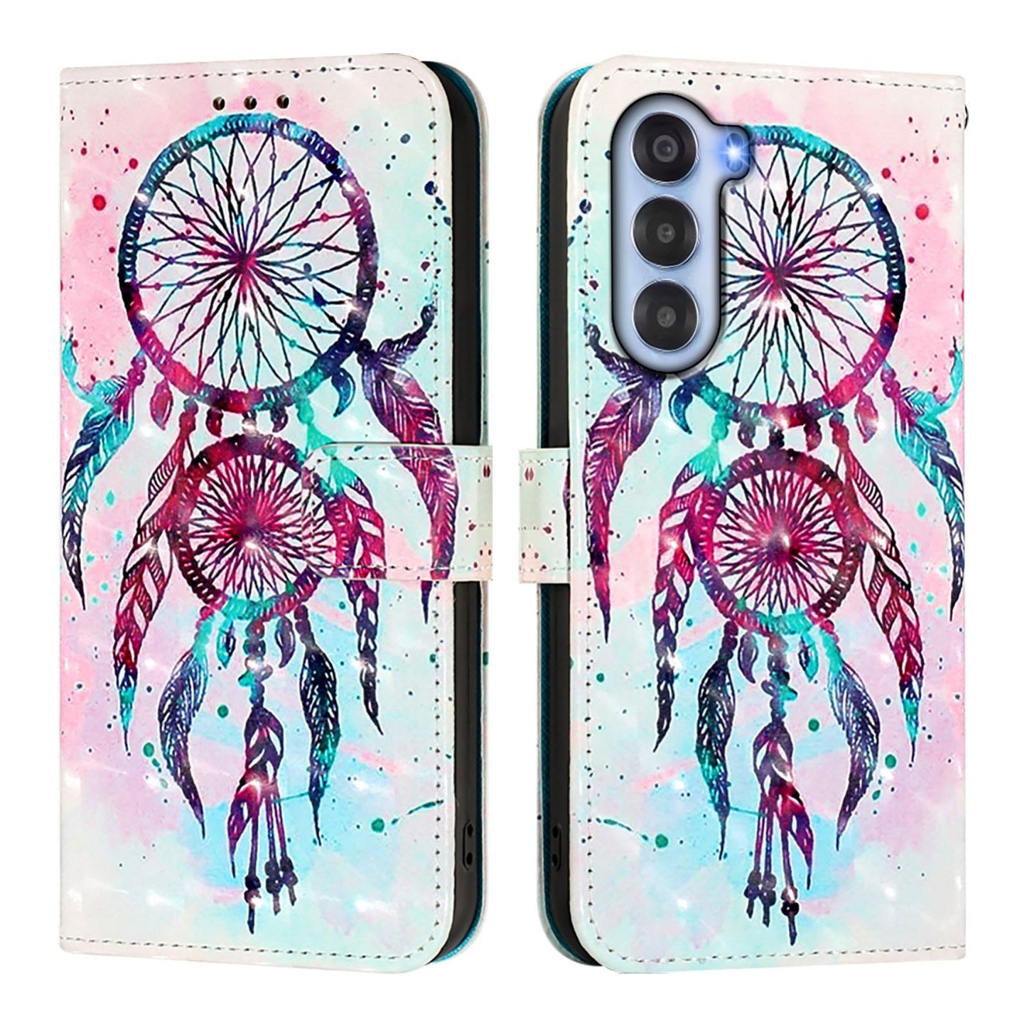 ZTE nubia S 5G A403ZT Leather Flip Phone Case with 3D Painted Design, Card Holder, Wallet & Stand Function - Durable Protection & Easy Access