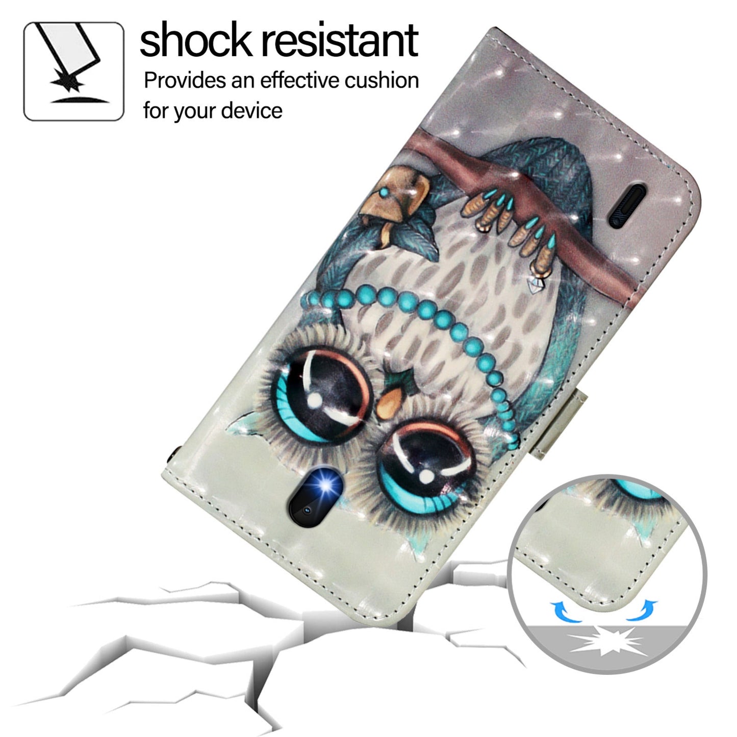 Nokia C01 Plus Leather Flip Phone Case with 3D Painted Design, Card Holder, Wallet & Stand Function - Durable Protection & Easy Access