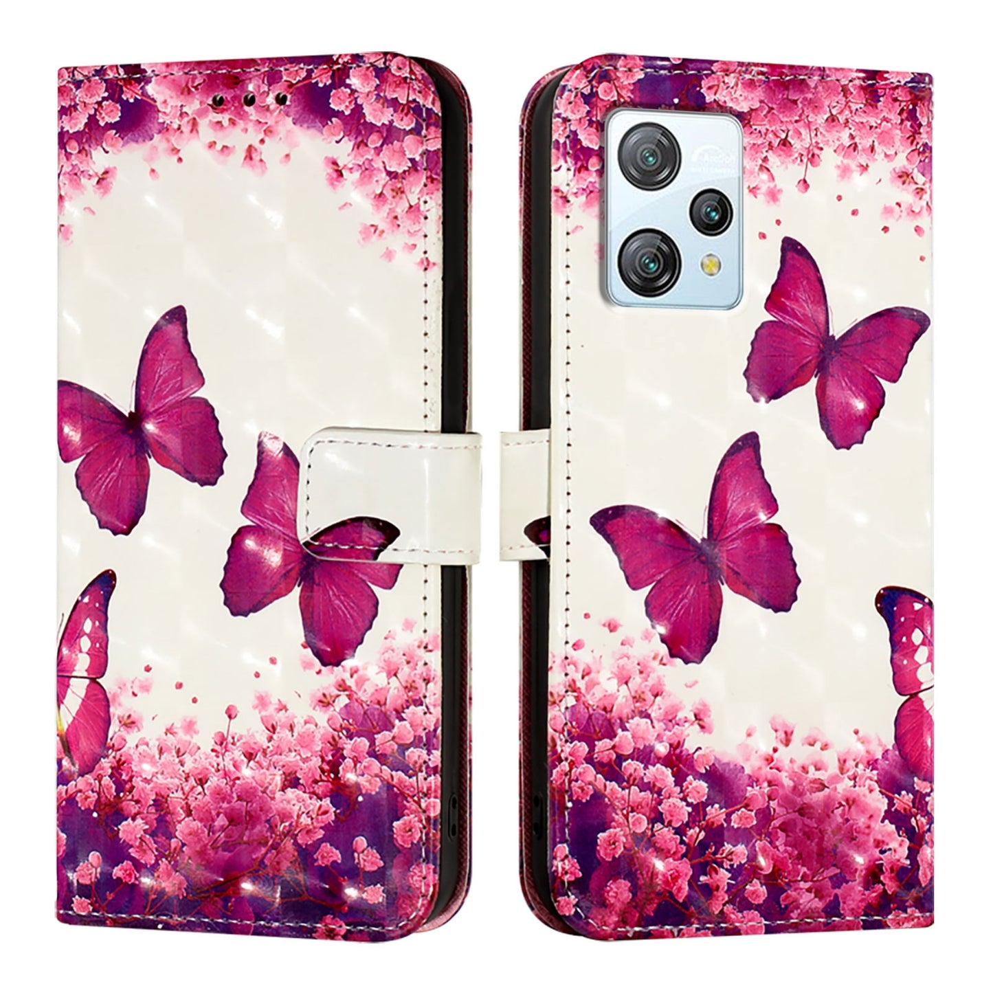 Blackview A53 Leather Flip Phone Case with 3D Painted Design, Card Holder, Wallet & Stand Function - Durable Protection & Easy Access