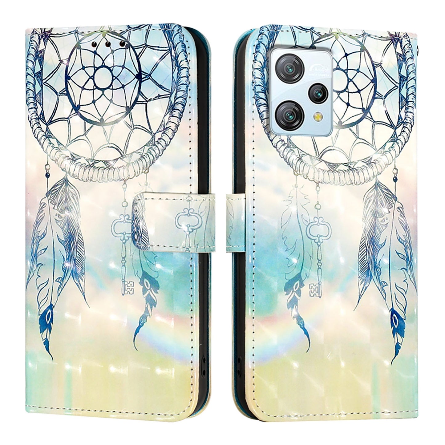 Blackview A53 Leather Flip Phone Case with 3D Painted Design, Card Holder, Wallet & Stand Function - Durable Protection & Easy Access